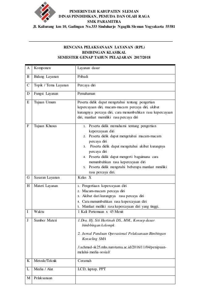 Contoh program tahunan bk sma Contoh program tahunan bk sma