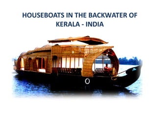 HOUSEBOATS IN THE BACKWATER OF
KERALA - INDIA
 