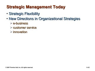 Strategic Management Today Strategic Flexibility New Directions in Organizational Strategies e-business customer service innovation 