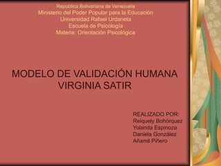 Republica Bolivariana de Venezuela
Ministerio del Poder Popular para la Educación
Universidad Rafael Urdaneta
Escuela de P...
