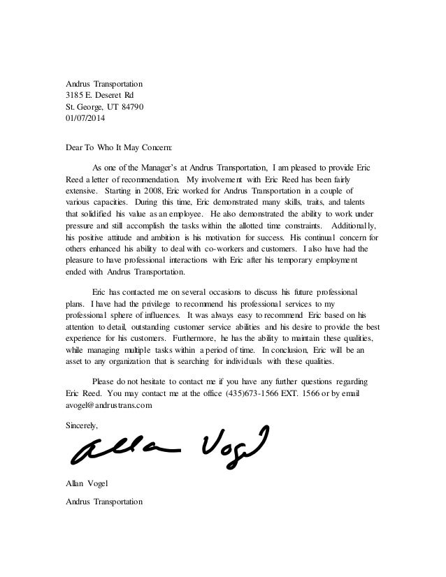 letter of recommendation st george letter of recommendation