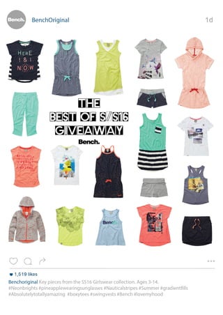 KIMBERLEY BEVAN_SS16 BENCH PORTFOLIO EXAMPLES