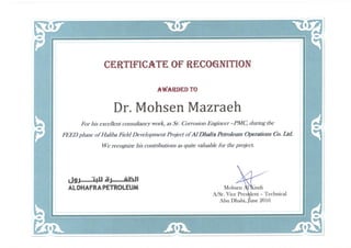 Appreciation-Dr.Mohsen