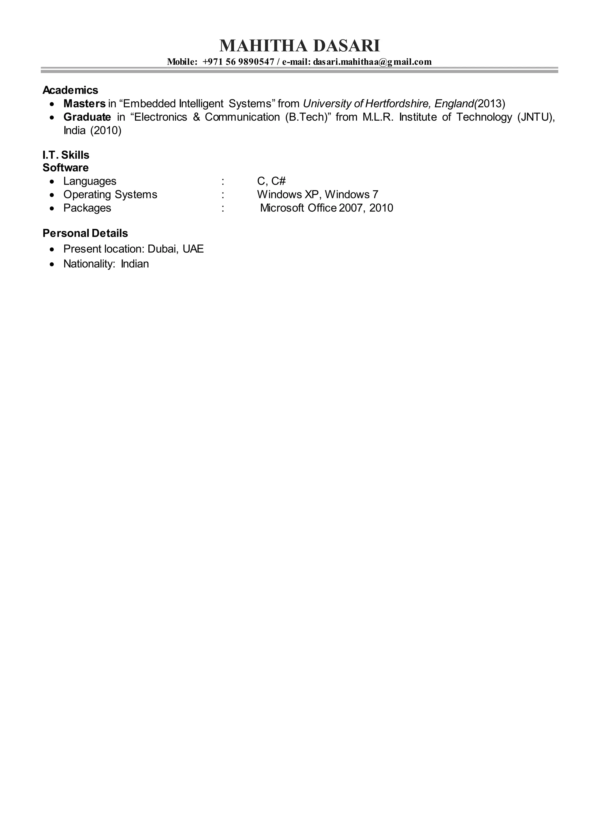 Dasari mahitha pdf