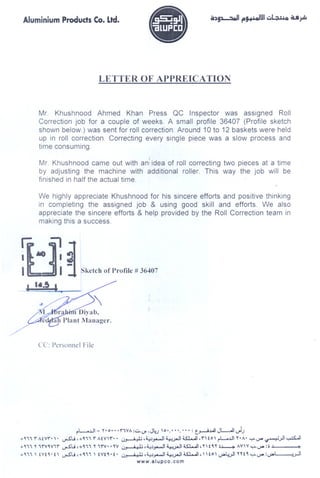 Appreciation Letter - Khushnood Ahmed  -QCI.