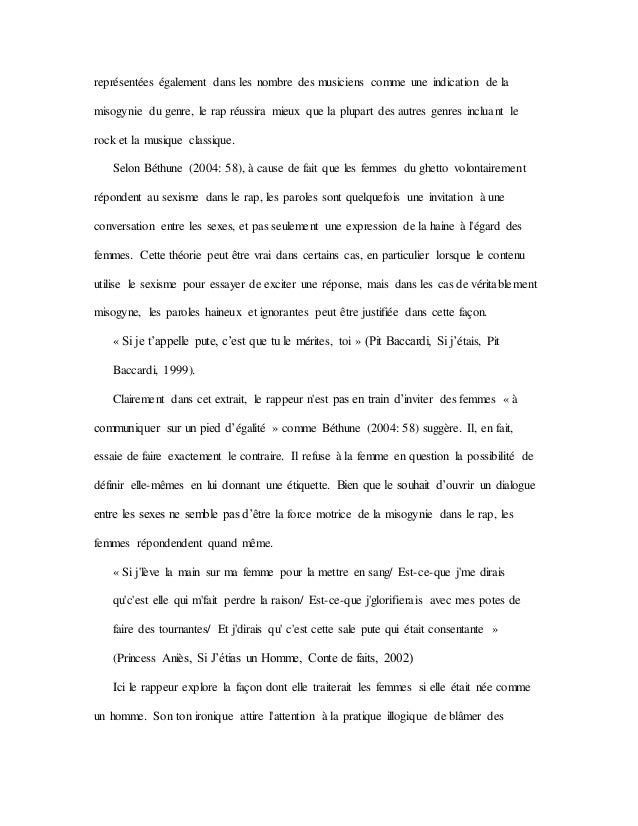 Le Rap Est Il Un Moyen D Expression Misogyne