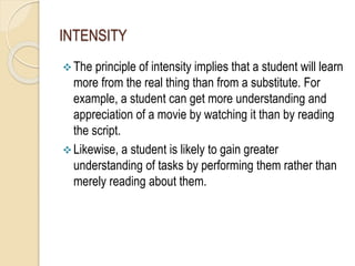 Principles of learning 2