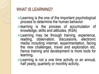 Principles of learning 2