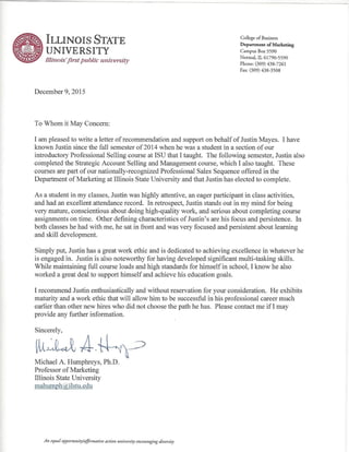 Dr. Humphreys ISU Letter of Rec