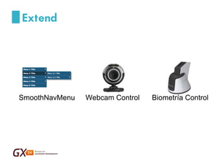 Extend 
SmoothNavMenu 
Biometría Control 
Webcam Control  