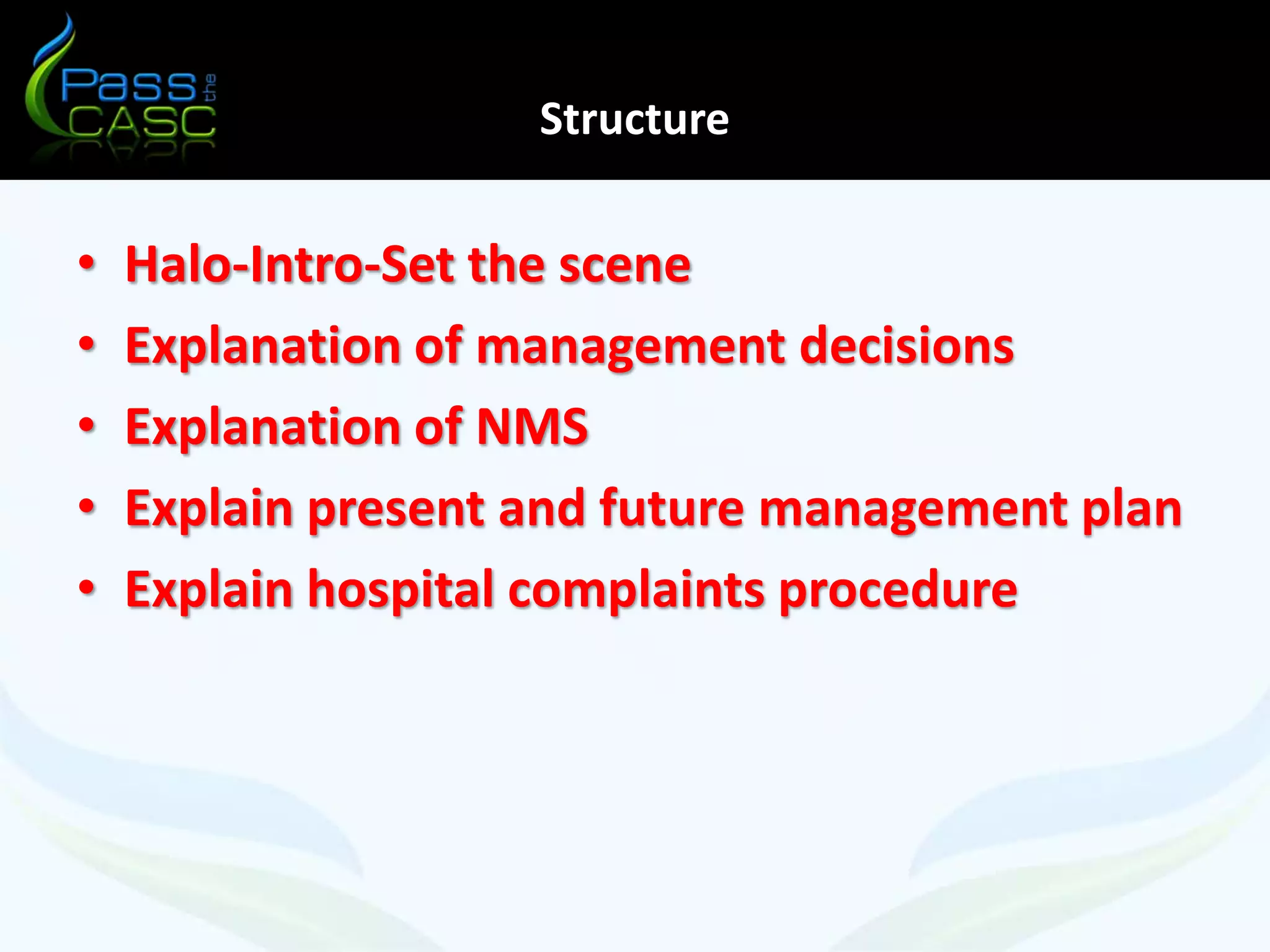 Pass the CASC - Neuroleptic Malignant Syndrome - Script | PPT
