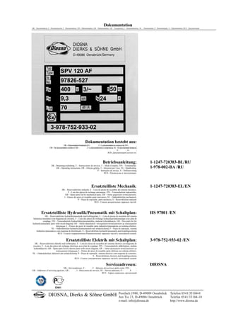 Спиральный миксер DIOSNA SPV / PSPV-series (#37) | PDF