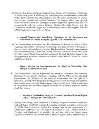 37th Activity Report of the African Commission on Human and Peoples ...
