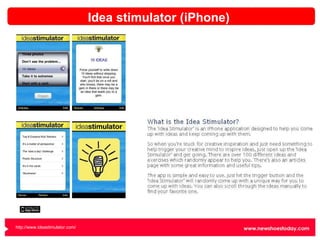 Idea stimulator (iPhone) http://www.ideastimulator.com/   