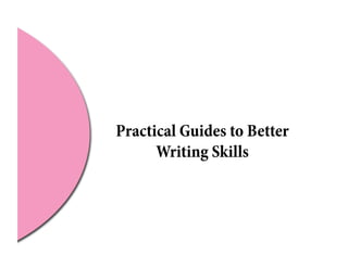 A Guide to Writing Well


#10   Compiled	
  from	
  a	
  number	
  of	
  famous	
  wri$ng	
  guides,	
  this	
  
      pri...