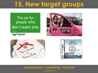 15. New target groups
segmentation / marketing / long tail
www.7ideas.net
 