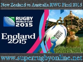 New Zealand vs Australia RWC Final | Video Streaming