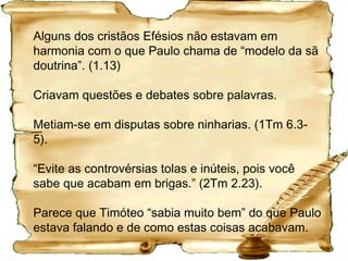 Demas
(3) amor ao mundo - 4.10.
Paulo não queria que Timóteo se
transformasse em outro Demas 4.10
Demas é um personagem mencionado em
algumas cartas de Paulo como um de seus
cooperadores na época da primeira prisão
em Roma por volta do ano 60.
 