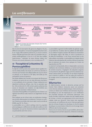 Dossier

Les antifibrosants

Tableau 1

foie et active la transcription des gènes de collagènes. De plus,
différents antio...