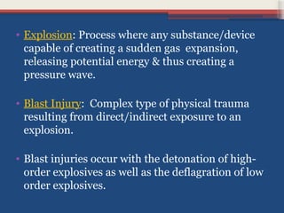 Small Explosive Injuries Comprehensive Overview of Injuries Caused by Explosive Forces and Blast ...
