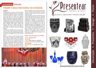acontece dança
     Virsky o Balé Nacional da Ucrânia
     Sobre                                                  Russa, encantadora. Com o início dos anos de 1980,
     O Balé Nacional da Ucrânia é uma das principais        assumiu a direção Miroslav Vantoukh, artista que
     companhias de dança da Europa e um dos grupos          reconstruiu a clássica linguagem teatral das danças
     de dança mais aclamado no mundo. O nome Virsky         criadas por Virsky.
     é uma homenagem ao fundador da Companhia,              E assim, segundo a crítica do The New York Times,
     Paulo Virsky, que há 75 anos vem imprimindo            chamar o Balé Nacional da Ucrânia de profissional
     tradição, virtuosidade e magia pelo repertório que     “é quase um insulto! O alto nível artístico e técnico é
     produz e apresenta, uma prova da contribuição do       simplesmente avassalador [...]. Há muito, eles
     coreógrafo para a dança. Além de Brasília, O Virsky    ultrapassaram a fronteira do profissionalismo e
     também realizará espetáculos no Rio de Janeiro, em     foram além”. Já para o Washington Post, “todos os
     Novo Hamburgo, Porto Alegre, Curitiba, Belo            movimentos são executados em alto nível de
     Horizonte, São Paulo e Santos. Mas ainda há            desempenho, apesar da complexidade e do ritmo
     possibilidade de o Balé visitar outras cidades, em     dinâmico da música, todos trabalhando como um
     outras datas. O Virsky é mais uma produção             só. Nem parece que são dezenas de bailarinos no
     Dell’Arte.                                             palco, tamanha a sincronia entre eles. E o jornal
     O prestígio da companhia não se dá por pouco.          francês, Le Figaro, afirmou que a “destreza e
     Com um corpo de baile composto por 70 artistas,        dinamismo” do espetáculo cativam a todas as
     orquestra ao vivo, as apresentações do Balé Nacional   plateias, pois o Balé Nacional da Ucrânia “é um
     da Ucrânia são avaliadas com louvor em todo            sonho deslumbrante!”.
     mundo.
     Desde a sua criação, em 1937, até 1975, quando         Virsky o Balé Nacional da Ucrânia
     Virsky morreu, a companhia foi dirigida por ele e
                                                            Data: 27 de abril, Sexta.
     pelo coreógrafo Nicolai Bolotov. Esse trabalho
                                                            Hora: 21h.
     rendeu a eles lugar entre os grandes criadores do
     século 20, uma vez que o repertório era de uma
                                                            Local: Teatro Nacional – Brasília/DF
     variedade e riqueza teatral ímpares, como jubilam os   PONTOS DE VENDA: Somente no Teatro
     espetáculos Povzounetz, de caráter burlesco;           das 12h às 20h
     Houblon e sua charmosa ingenuidade; aDança das         Informações: (61)9639-1495 / 8272-
     Rendillheirase, incomparavelmente bela; e Dança        9035

     A POSIATIVIDADE limita-se apenas à
     divulgação das informações fornecidas
     pelas empresas promotoras de eventos
     aos meios de comunicação.




28                                                                                                                    29
 