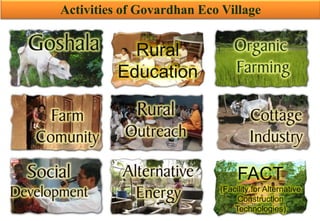 FACT
(Facility for Alternative
Construction
Technologies)
Activities of Govardhan Eco Village
Rural
Education
 