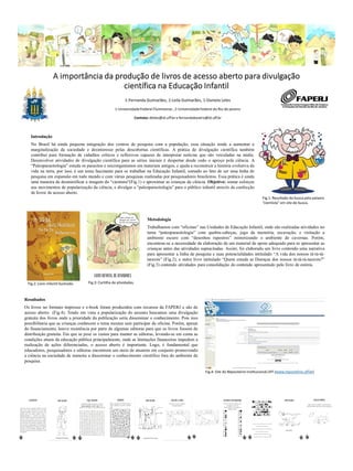 A importância da produção de livros de acesso aberto para divulgação científica na educação infantil - CONFOA 2017