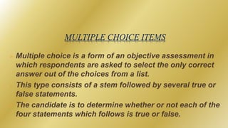 Constructing Objective and Essay Type Test | PPTX