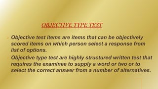 Constructing Objective and Essay Type Test | PPTX
