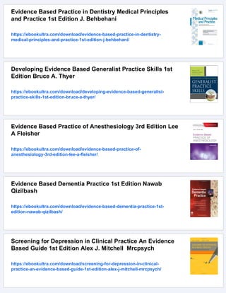 Implementing Evidence Based Practice in Healthcare A Facilitation Guide ...