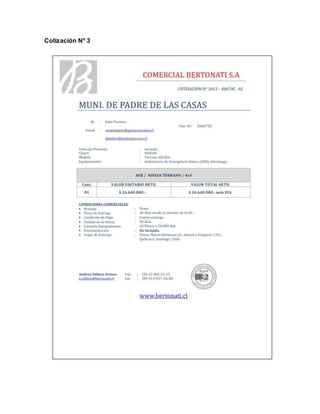 Cotización Nº 3
 