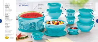 1
1
2
6
7
2
3
4
5
4
5
Reúna seus amigos e receba uma Consultora
Tupperware. Além de uma experiência incrível,
você pode ganhar todos estes produtos
VOCÊ GANHA:
Todos os produtos do 1o
Nível +
1 | 1 Tigela Sensação 350ml
4 | 1 Tigela Sensação 1,2L
5 | 1 Tigela Sensação 1,8L
VOCÊ GANHA:
1 | 1 Tigela Sensação 350ml
2 | 1 Tigela Sensação 600ml
3 | 1 Tigela Sensação 1L
5 | 1 Tigela Sensação 1,8L
Brinde de agradecimento
*Cores variadas
Cód.: 88539
Espremedor de
Frutas
2o
Nível | 803258
Com uma
Experiência de
R$828,00
em vendas e
2 marcações
1o
Nível | 803257
Com uma
Experiência de
R$598,00
em vendas e
2 marcações
VOCÊ GANHA:
Todos os produtos do 2o
Nível +
2 | 1 Tigela Sensação 600ml
4 | 1 Tigela Sensação 1,2L
6 | 1 Tigela Sensação 4L
7 | 1 Porta Tudo 10L
3o
Nível | 803259
Com uma
Experiência de
R$1.098,00
em vendas e
2 marcações
Guarde metade
da melancia aqui.
Vai conservar
muito mais!
PRESENTE
DA ANFITRIÃ
62 63
 