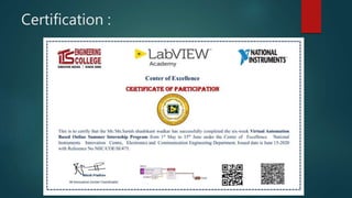 Certification :
 