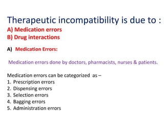 Percieved Incompatibilty Incompatibility in Prescription | PPT