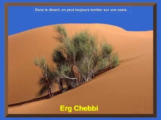 Erg Chebbi Dans le désert, on peut toujours tomber sur une oasis. 