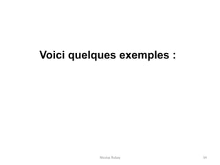 Nicolas Rubay 34
Voici quelques exemples :
 
