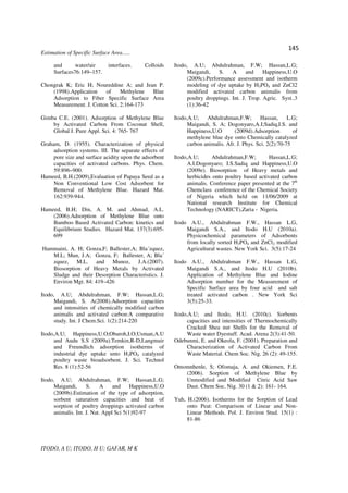 Introducción.
• 4 ecuaciones lineales de los tipos de isoterma de
langmuir( el tipo 1,2,3 y 4) se examinaron en un
experimento utilizando colorante de adsorción en
acido derivado y carbón activado de pescado
tratado en sal (𝑯 𝟑 𝑷𝑶 𝟒-FAC y Zn𝑪𝒍 𝟐-FAC).
 