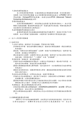 1.

                                                            PICMG 1.0/1.3
                CompactPCI                        ATCA (Advanced Telecom
     Computing Architecture)
   2.




   3.




( )
   1.
     (1)

      (2)

      (3)

   2.
     (1)

      (2)

      (3)

   3.
     (1)

      (2)

   4.
     (1)         3C       Gericom   chiliGREEN   MAXDATA      NB   DT

      (2)


( )
            97
                         98
 