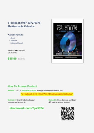 Multivariable Calculus Review.pdf Comprehensive Multivariable Calculus eTextbook with Interactive ...