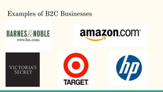 Examples of B2C Businesses
 