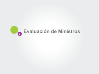 2
Evaluación de Ministros
 