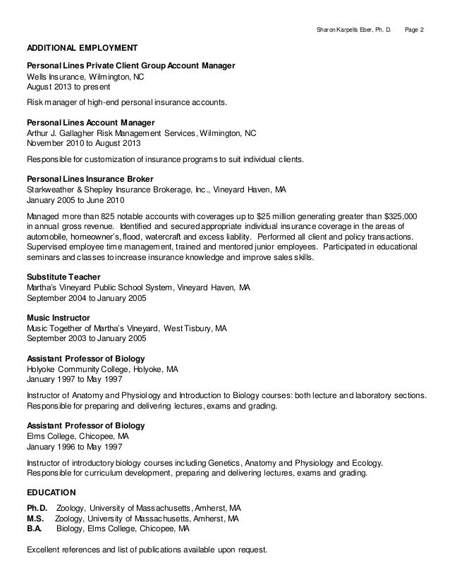 science resume