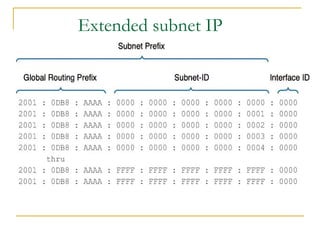 Extended subnet IP
 