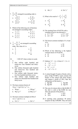 Math Grade 74 math-grade-7 | PDF