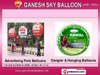 Advertising Pole Balloons   Dangler & Hanging Balloons
 