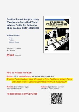 Practical Packet Analysis Using Wireshark: Real World Network Problem ...