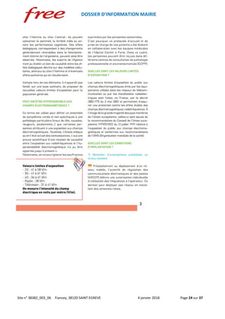 DOSSIER D’INFORMATION MAIRIE
Site n° 38382_003_06 Fiancey, 38120 SAINT EGREVE 4 janvier 2018 Page 24 sur 37
 