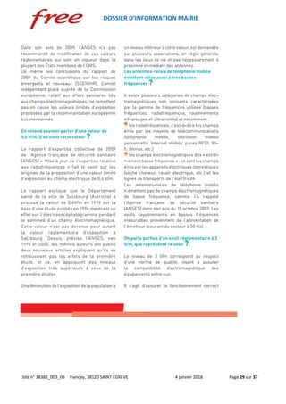 DOSSIER D’INFORMATION MAIRIE
Site n° 38382_003_06 Fiancey, 38120 SAINT EGREVE 4 janvier 2018 Page 29 sur 37
 