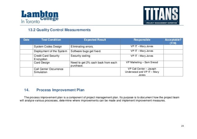 process improvement plan template