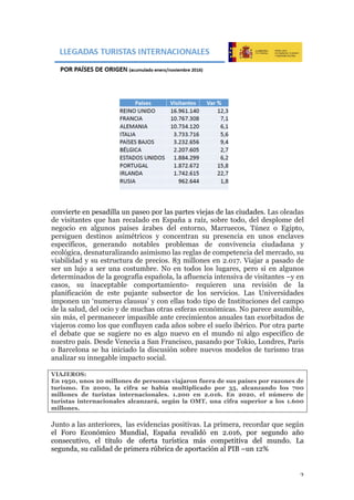 2	
convierte en pesadilla un paseo por las partes viejas de las ciudades. Las oleadas
de visitantes que han recalado en Es...